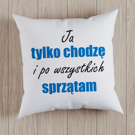 Ja tylko chodzę i po wszystkich sprzątam - poduszka