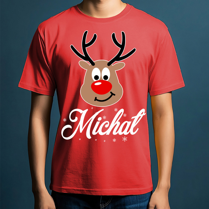 Koszulka męska świąteczna renifer