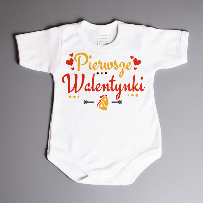 Pierwsze walentynki - body niemowlęce