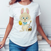 Zajączek wielkanocny, pisanki - koszulka damska