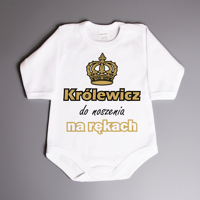 Królewicz do noszenia na rękach - body niemowlęce