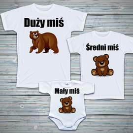 Zestaw - Mały, średni i duży miś