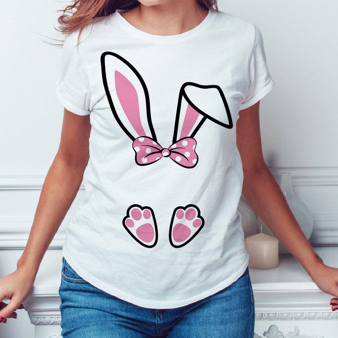 Zajączek wielkanocny - koszulka damska