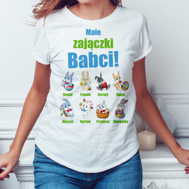Małe zajączki babci - koszulka damska