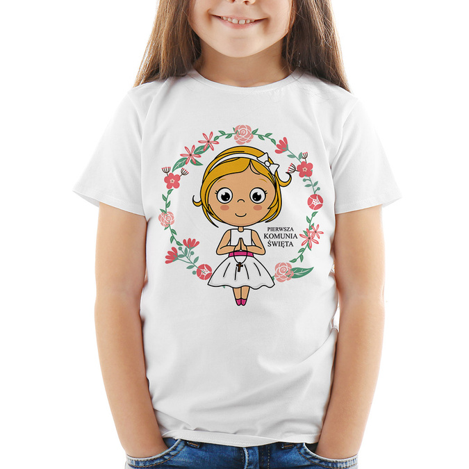 Pierwsza Komunia Święta - dziewczynka - koszulka dziecięca