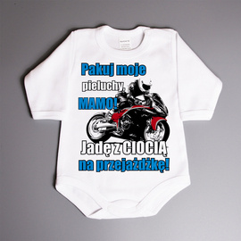 Pakuj moje pieluchy mamo jadę z ciocią na przejażdżkę - body niemowlęce