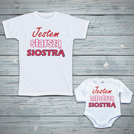 Jestem młodszą i jestem starszą siostrą - zestaw dla rodzeństwa