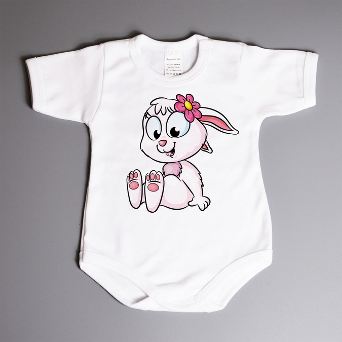 Body wielkanocne (imię) - zajączek- body niemowlęce