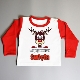 Moje pierwsze święta, renifer - koszulka świąteczna