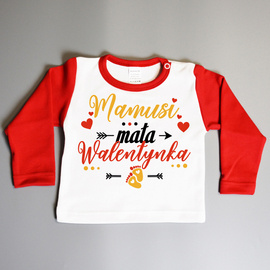 Mamusi mała walentynka - koszulka niemowlęca