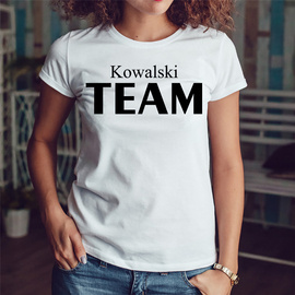 Nazwisko TEAM - koszulka damska