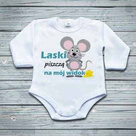 Laski piszczą na mój widok - body niemowlęce