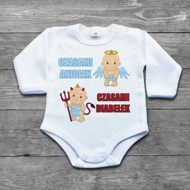 Czasami aniołek czasami diabełek - body niemowlęce