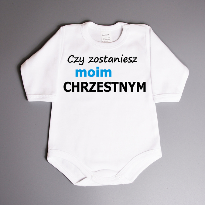 Czy zostaniesz moim chrzestnym wujku (imię)? - body niemowlęce