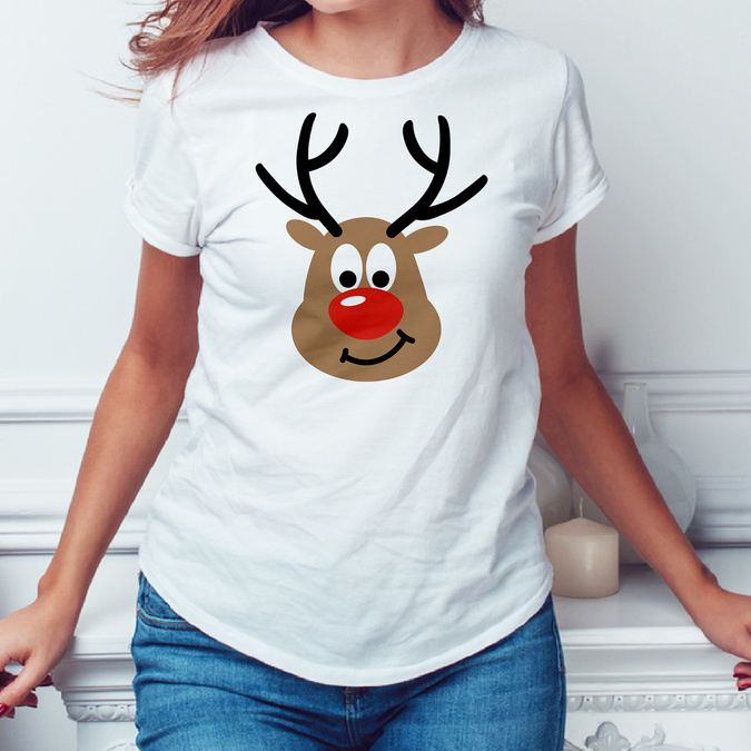 Koszulka damska świąteczna renifer