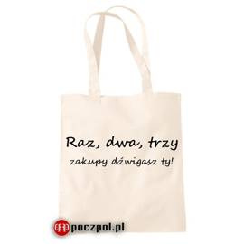 Raz, dwa, trzy zakupy dźwigasz ty